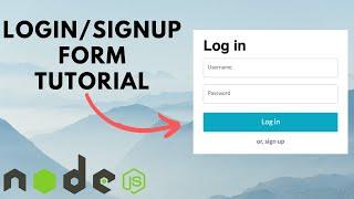 Login and Signup tutorial with nodejs, express & mongodb