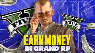 5 Easy Ways To Earn Money In GTA 5 Grand RP For BEGINNERS | Grand RP Money Guide Part 1 [HINDI]