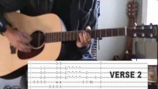 Jimi Hendrix Hey Joe Acoustic Guitar Lesson - Tab