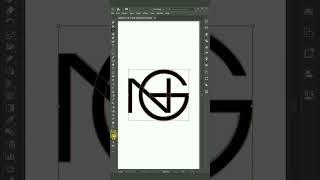 NG letter logo design make in adobe illustrator #shorts #initial #letterlogo