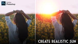 How to create realistic sun using Photoshop - H GraphicsPro