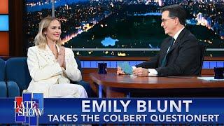 Emily Blunt Takes The Colbert Questionert