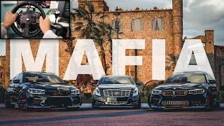 MAFIA GANG CONVOY BMW M5 F90 & Cadillac Limousine Forza Horizon 5 | Steering Wheel Gameplay