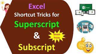 Excel Shortcut Tricks for Superscript and Subscript || Most User Don't Know