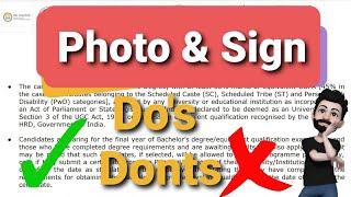 Photo and Signature Upload Dos and Donts  CAT Form filling