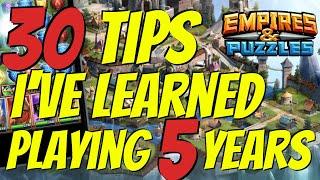 30 Tips and Tricks I’ve learned after playing Empires and Puzzles for five years