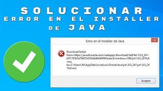 Solucionar Error en el Installer de Java