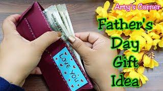 How to make a cute paper wallet | Origami wallet | Father's Day Gift Idea | DIY mini paper wallet