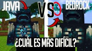 MINECRAFT: Batalla contra el WARDEN ¿que versión es más difícil? Minecraft JAVA vs BEDROCK