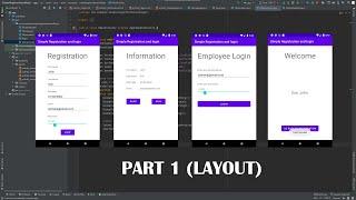 Simple Login & Registration Form Using Global Variables in Android Studio | Part 1 - Layout