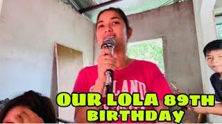 OUR LOLA 89TH BIRTHDAY ( AT PERSTAYM KO KUMAIN NG LECHONG PABO )