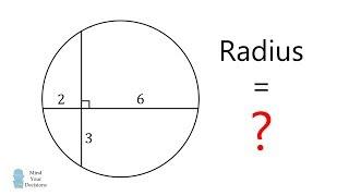 How To Solve For The Radius. Challenging 1970s Math Contest!