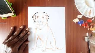 How to Draw a DOG step by step || Drawing DOG || Jakkani Drawing Academy