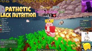 Technoblade joins random sky block carrot farm and roasts them ( potato carrot war ? )