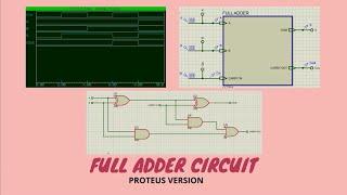 Full Adder Circuit In Proteus - Digital Analysis