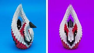 Easy to make 3D origami Swan for beginners