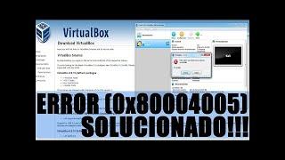 Error máquina virtual E FAIL 0x80004005