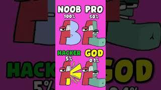 Noob vs Pro vs Hacker vs God - Alphabet Lore A #shorts