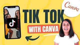 How to MAKE a TIK TOK VIDEO in Canva with your phone - with text, music, animation and more!
