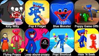 Poppy Imposter: Killy Willy,Pop It Fidget Bubble 3D Poppy,Blue Monster Horror Game,Popi Shortcut