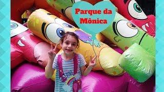 BRINCANDO NO PARQUE DA TURMA DA MÔNICA INFLÁVEL | CANAL DA PETRA