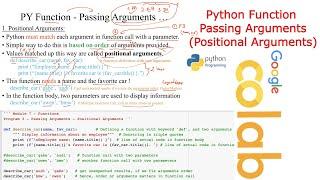 Python | Function | Positional Arguments