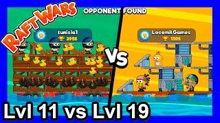 How to Win Raft Wars Multiplayer - Lvl11 vs Lvl19 - poki.com