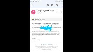 One Of Your Payment Account Was Cancelled  (Google AdSense) In English