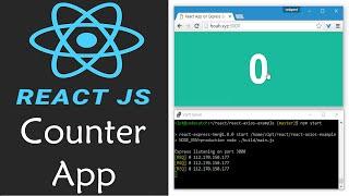 ReactJs  Counter Application | Example Change State on Button Click