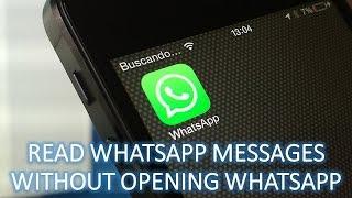 New trick - Read WhatsApp messages without opening WhatsApp?