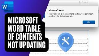 How To Fix Table Of Contents Not Updating Microsoft Word