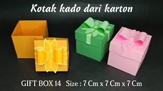 Cara mudah membuat kotak kado dari karton - GIFT BOX 14 - Kerajinan tangan dari karton