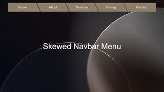 How To Make A Responsive Skewed Navbar With HTML, CSS And JavaScript