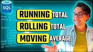 Running & Rolling Total | Moving & Rolling Average |  SQL Key Data Analysis Concepts