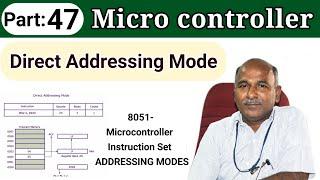 Direct Addressing |8051-Microcontroller  Instruction Set and ADDRESSING MODES | in tamil