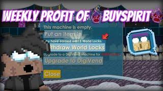 WEEKLY PROFIT OF 200BGLS+ PROFITABLE WORLD (BUYSPIRIT) - GrowTopia