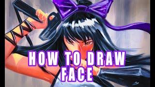 How to draw face - Digital portrait tutorial I pixel draws I