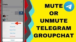 How to mute or unmute group chat on telegram