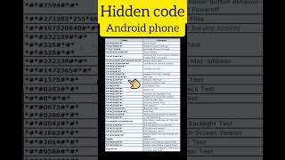 Important hidden  code androd phone#ntech #android