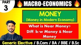 Near Money, Diff bw Money & Near Money | Money in modern economy | Macroeco for GE, BA, Bcom, Bsc