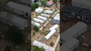 Hurricane Helene devastation from severe flooding in Old Fort, North Carolina