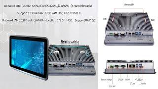 A18 Fanless Industrial Panel PC - Touchscreen Brilliance for Smart Automation!