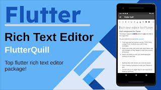 Flutter Quill - Rich Text Editor in Flutter Application 2024 #flutter