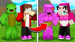 JJ and Mikey Became Shapeshift Into GIRLS in Minecraft Challenge (Maizen Mizen Mazien) Parody