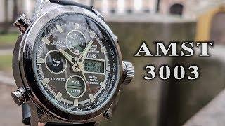 Amst 3003 double movement watch full review/ часы AMST 3003 часы обзор+настройка