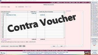 How to create Contra voucher in busy,contra entries in busy 18,contra entry in hindi Part 13