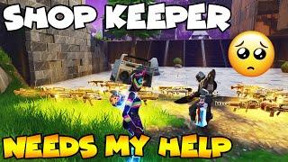 Shop Keeper Lost His Inventory I Have a Plan!  (Scammer Gets Scammed) Fortnite Save The World