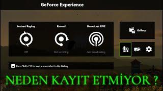 NVIDIA EXPERIANCE KAYIT NASIL YAPILIR SHADOW PLAY NEDEN ÇALIŞMAZ 2. BÖLÜM