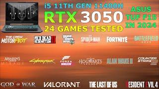 ASUS TUF Gaming F15 : i5 11th Gen RTX 3050 - Test in 24 Games in 2024