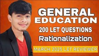 GENERAL EDUCATION SALIENT 1- 100 ITEMS RATIONALIZATION LET REVIEWER FOR MARCH 2025 LET